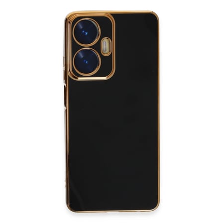 Realme C55 Uyumlu Kılıf Volet Silikon - Siyah