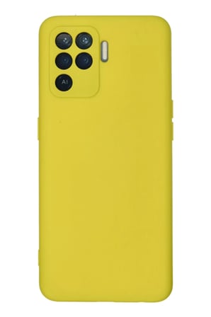 Oppo Reno 5 Lite Uyumlu Kılıf Nano içi Kadife Silikon - Sarı