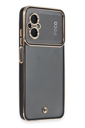 Xiaomi Poco M5 Uyumlu Kılıf Liva Lens Silikon - Siyah