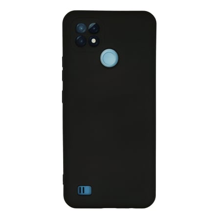 Realme C21 Uyumlu Kılıf Nano içi Kadife Silikon - Siyah