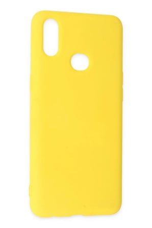 Galaxy A10S Kılıf Nano içi Kadife Silikon - Sarı