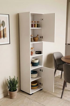 Çok Amaçlı Erzak Dolabı Beyaz 35 cm