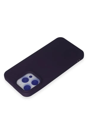 Apple iPhone 15 Pro Max Uyumlu Kılıf Nano içi Kadife Silikon - Mor