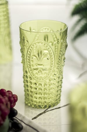 Akrilik Yeşil 6 Lı Uzun Bardak & Su Meşrubat Bardağı 750 ml ( Büyük Boy & Cam Değildir )