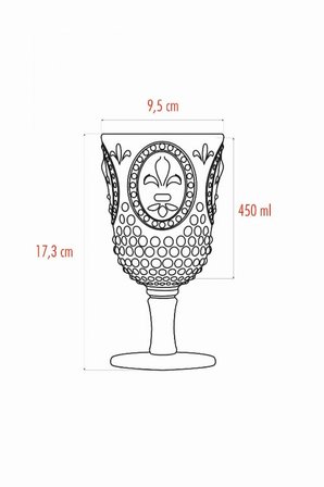 Akrilik Füme 6'lı Kadeh & Su Meşrubat Kahve Yanı Bardağı 450 ml ( Cam Değildir )