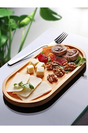 Bambu Sunum Tabağı & Yağdanlık Altı Tabağı 26 CM