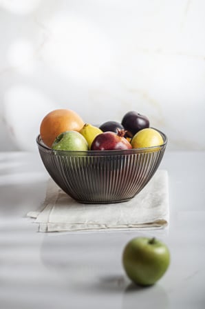 Akrilik Barok Füme Büyük Kare Meyve & Salata Kasesi & Karıştırma Kabı / 3,3 Lt (CAM DEĞİLDİR)