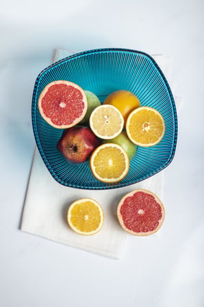 Akrilik Barok Aquamarin Büyük Kare Meyve & Salata Kasesi & Karıştırma Kabı / 3,3 Lt (CAM DEĞİLDİR)