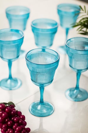 Akrilik Aquamarin Tekli Kadeh & Su Meşrubat Kahve Yanı Bardağı 300 ml ( Cam Değildir )