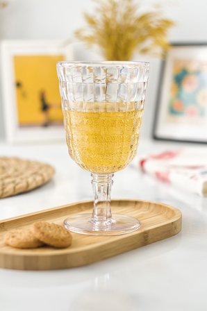 Allegra Şeffaf Kadeh Bardak - 450 ml Tekli Akrilik Malzeme - Cam Değildir Kırılmaya Dayanıklı