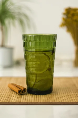 Allegra Koyu Yeşil Bardak - 750 ml Tekli Akrilik Malzeme - Cam Değildir Kırılmaya Dayanıklı