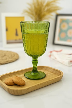 Allegra Koyu Yeşil 6’lı Kadeh Bardak Seti 750 ml Akrilik Malzeme - Cam Değildir Kırılmaya Dayanıklı