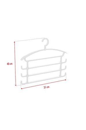 Beyaz Pantolon Askısı & Dolap Düzenleyici Askı