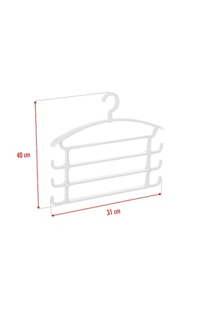 Beyaz Pantolon Askısı & Dolap Düzenleyici Askı