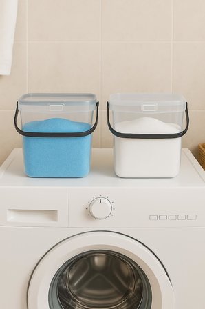 2’li Multibox Deterjanlık Kutusu & Banyo Düzenleyici & Saklama Kutusu 6 Lt Şeffaf