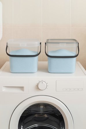 2’li Multibox Deterjanlık Kutusu & Banyo Düzenleyici & Saklama Kutusu 6 Lt Şeffaf