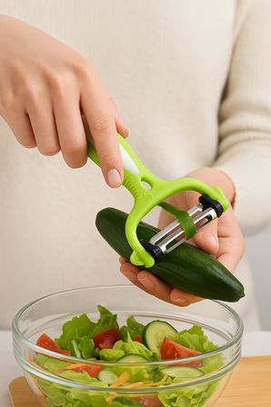 3 Başlıklı Plastik Soyacak Yeşil