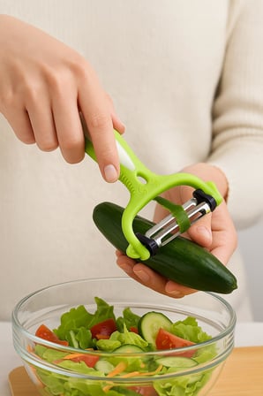 3 Başlıklı Plastik Soyacak Yeşil