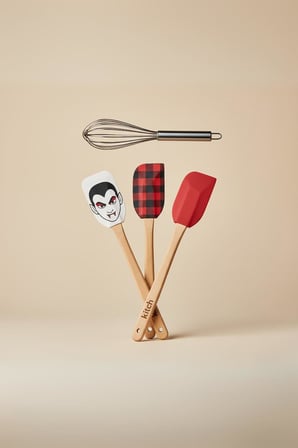 Bezos Professional 4'lü Silikon Spatula ve Çırpıcı Seti Karışık Renk