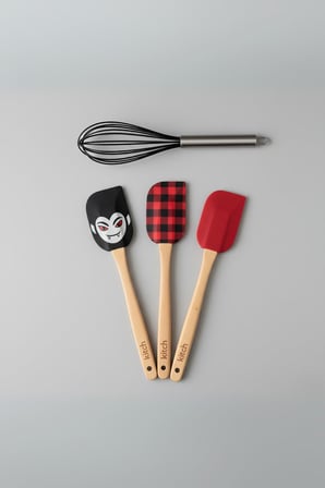 Bezos Professional 4'lü Silikon Spatula ve Çırpıcı Seti Karışık Renk