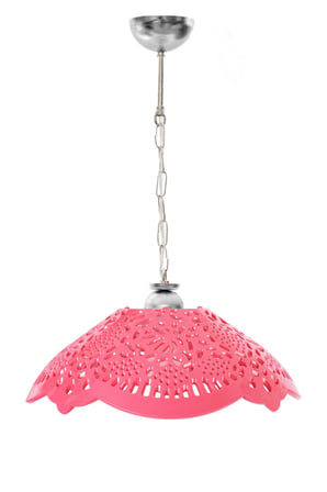 Fuşya Akrilik Avize Soft Pembe Modern Aydınlatma 35x35x12 cm