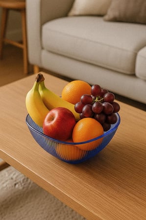Barok Mavi Orta Boy Kare Kase & Sunum Kasesi - 1,5 Lt