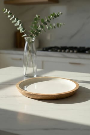 Mango Agacı Pasta Tabağı & Sunum Tabağı 20 Cm Krem
