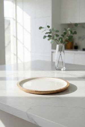 Mango Agacı Servis Tabağı & Sunum Tabağı 25 Cm Krem