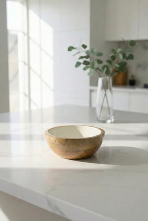 Mango Agacı Sunum Servis Kasesi & Dekoratif Kase 20 Cm Krem