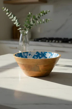 Mango Agacı Sunum Servis Kasesi & Dekoratif Kase 25 Cm Desenli