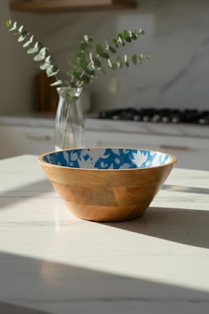 Mango Agacı Sunum Servis Kasesi & Dekoratif Kase 25 Cm Desenli
