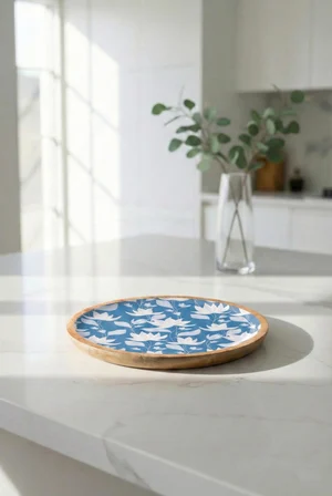 Mango Agacı Pasta Tabağı & Sunum Tabağı 20 Cm Desenli