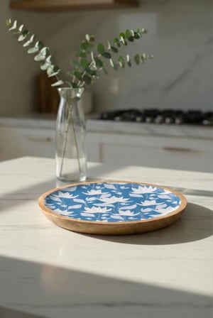 Mango Agacı Pasta Tabağı & Sunum Tabağı 20 Cm Desenli