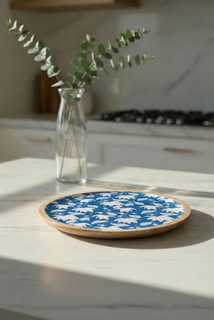 Mango Agacı Servis Tabağı & Sunum Tabağı 25 Cm Desenli