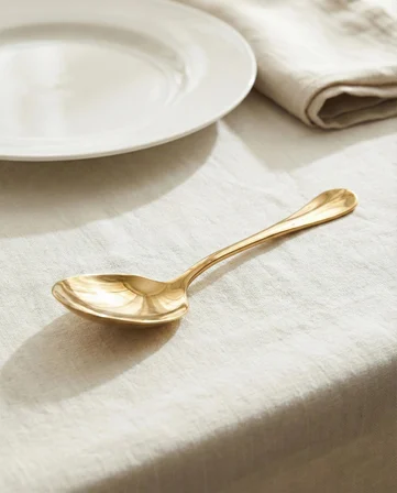 Gold Orta Boy Paslanmaz Çelik Servis Kaşığı & Profesyonel Sunum Gereci 21 cm