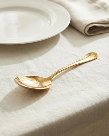 Gold Orta Boy Paslanmaz Çelik Servis Kaşığı & Profesyonel Sunum Gereci 21 cm