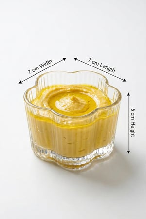 6'lı Yonca Formlu Şeffaf Cam Kase Seti & Şık Reçellik ve Sosluk Sunum Gereci (100 ml)