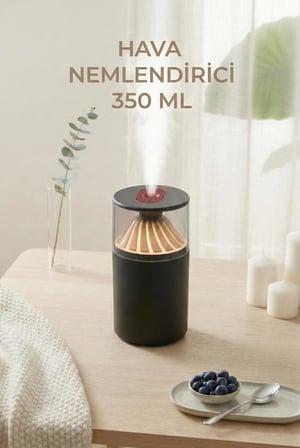 350 ml LED Işıklı Hava Nemlendirici & Modern Oda Kokusu Difüzörü