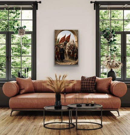 Fatih Sultan Mehmet İstanbul'un Fethi Kanvas Tablo 20x30 CM