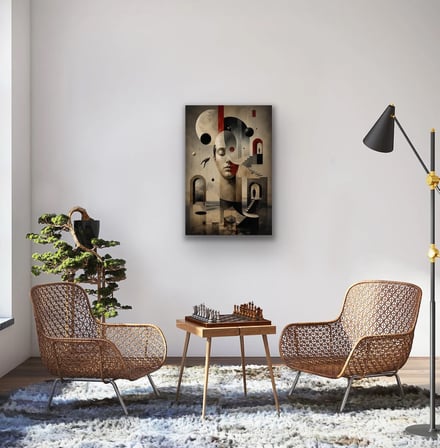 Karışık Rüyalar Soyut Kanvas Tablo 20X30 CM