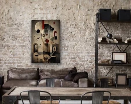 Karışık Rüyalar Soyut Kanvas Tablo 40X60 CM