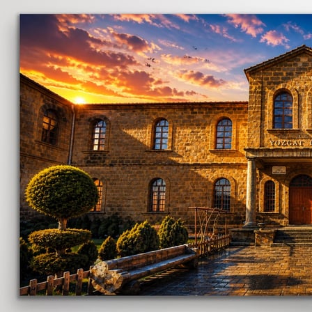 Tarihi Yozgat Lisesi Kanvas Tablo 40X80 CM