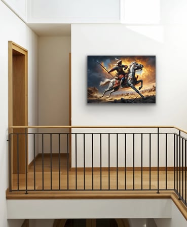 Atlı Osmanlı Askeri Kanvas Tablo 70x100cm