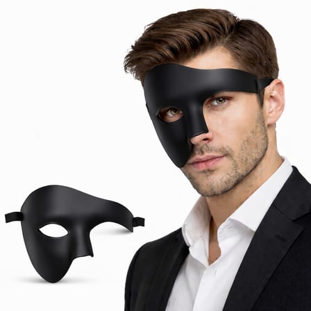 Siyah Yarım Erkek Maske ? Phantom Parti & Balo Maskesi