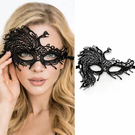 Siyah Dantel Venedik Maskesi Kadın – Zarif Parti & Balo Maskesi 9 No