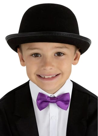 Charlie Chaplin Stil Çocuk Şapkası? Siyah Melon Parti Şapkası