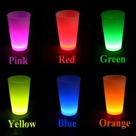 Neon Parti Glow Bardak 1.5 oz Karışık Renk 1 Adet Tekli