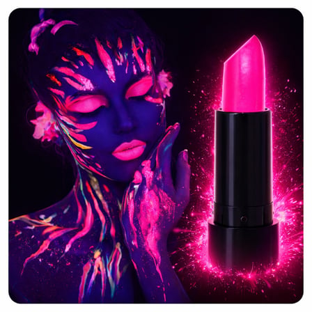 UV Neon Pembe Ruj ? Karanlıkta Parlayan Makyaj Boyası