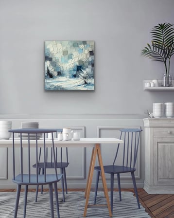 Kış Mevsimi Kanvas Tablo 60x60cm