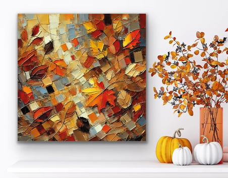 Sonbahar Mevsimi Kanvas Tablo 60x60cm